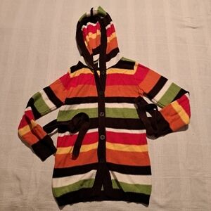 Gymboree girls size 5/6 Outlet striped longer belted sweater